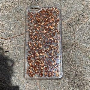 iPhone 7 Plus gold leaf case